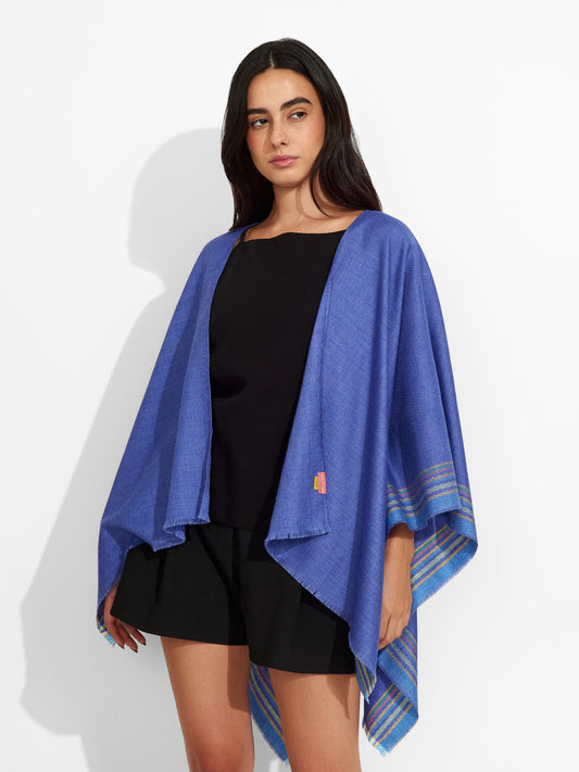 Untilted Cape Baby Alpaca Color Blue