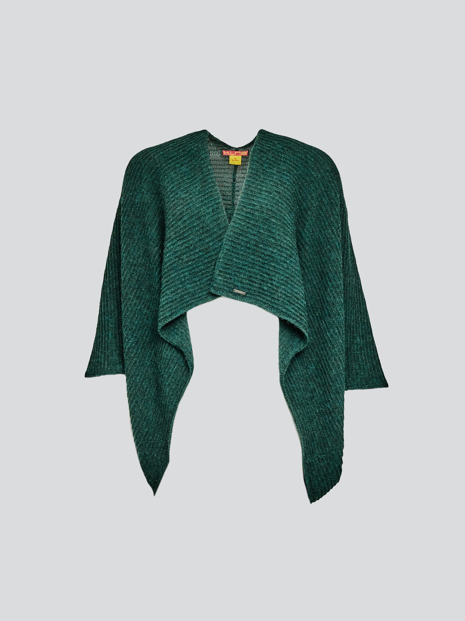 Poncho Tinaja Bebé Alpaca Color Verde