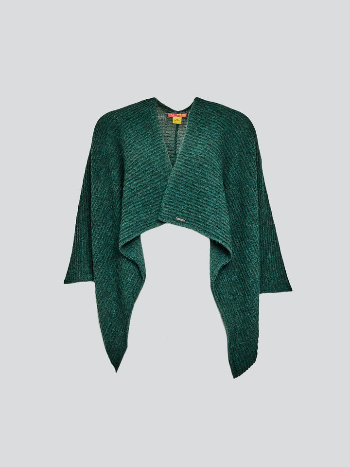 Poncho Tinaja Bebé Alpaca Color Verde