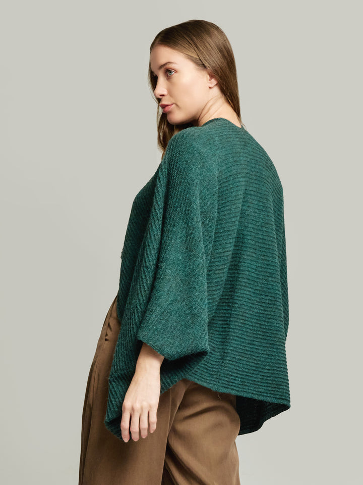 Poncho Tinaja Bebé Alpaca Color Verde