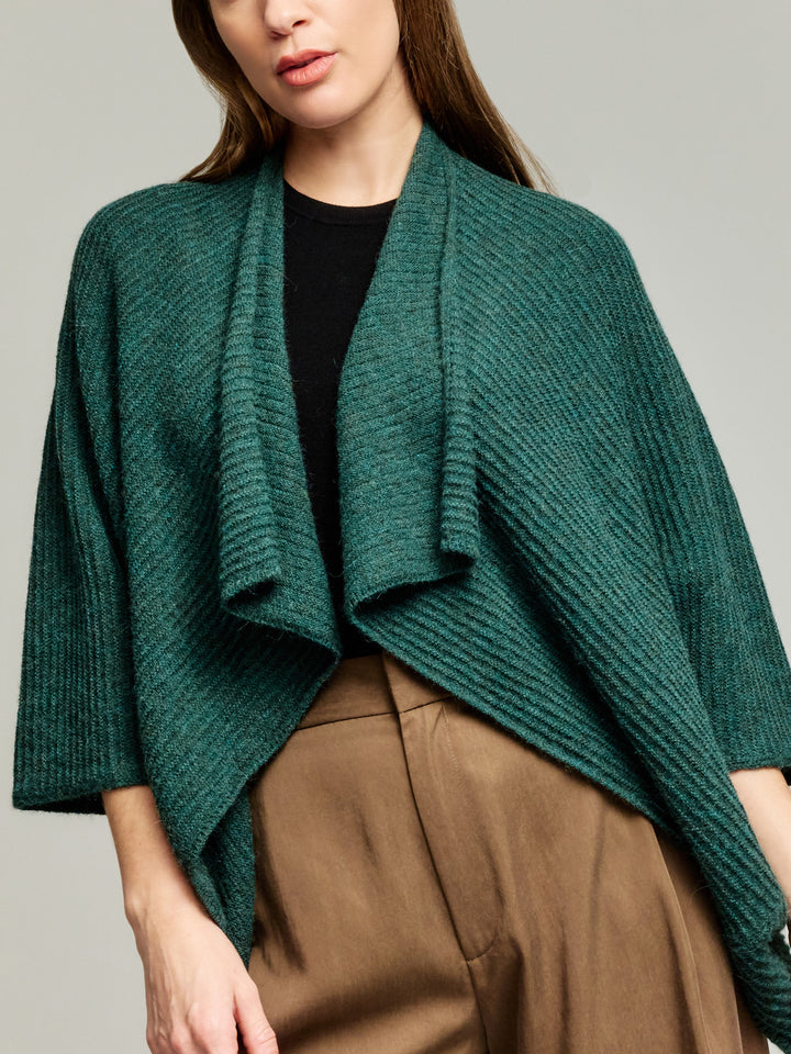 Poncho Tinaja Bebé Alpaca Color Verde