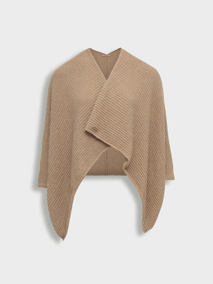 Poncho Tinaja Baby Alpaca Color Camel