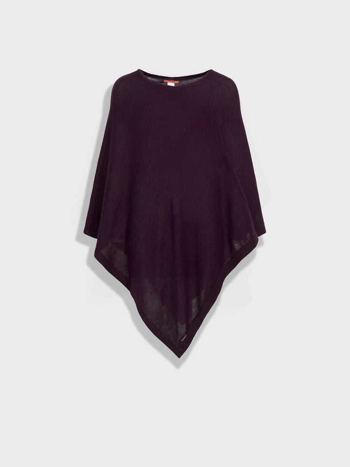 Almendra Poncho Bebé Alpaca Color Púrpura
