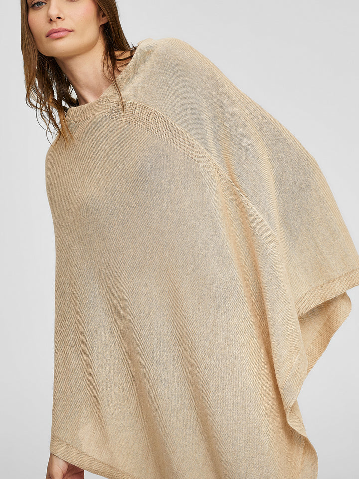 Poncho Almendra De Baby Alpaca Color Nomad