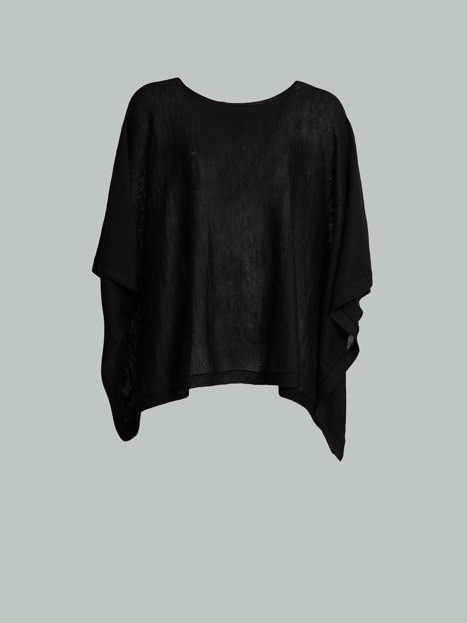 PONCHO BRITANY DE BABY ALPACA BLACK COLOR BLACK
