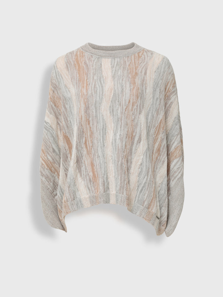 Yola Poncho Baby Alpaca Color Beige Claro