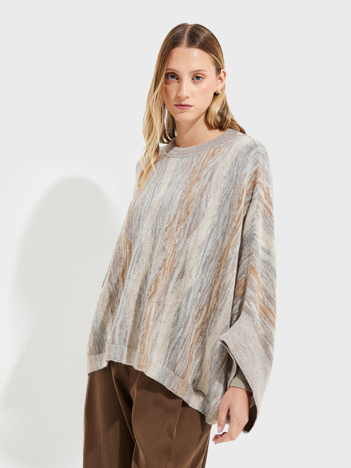 Yola Poncho Baby Alpaca Color Beige Claro