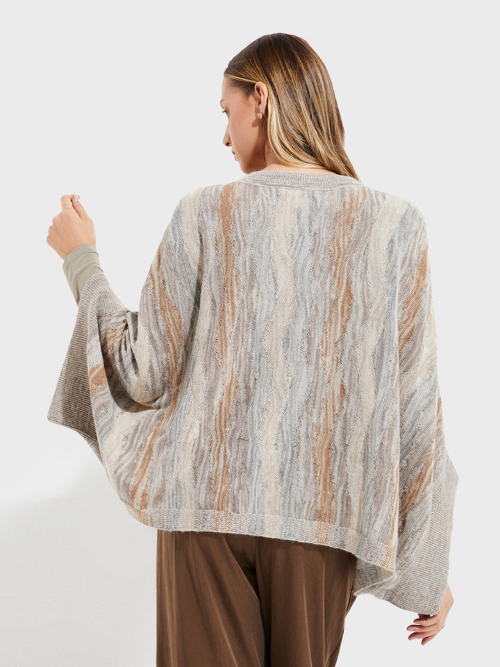 Yola Poncho Baby Alpaca Color Beige Claro