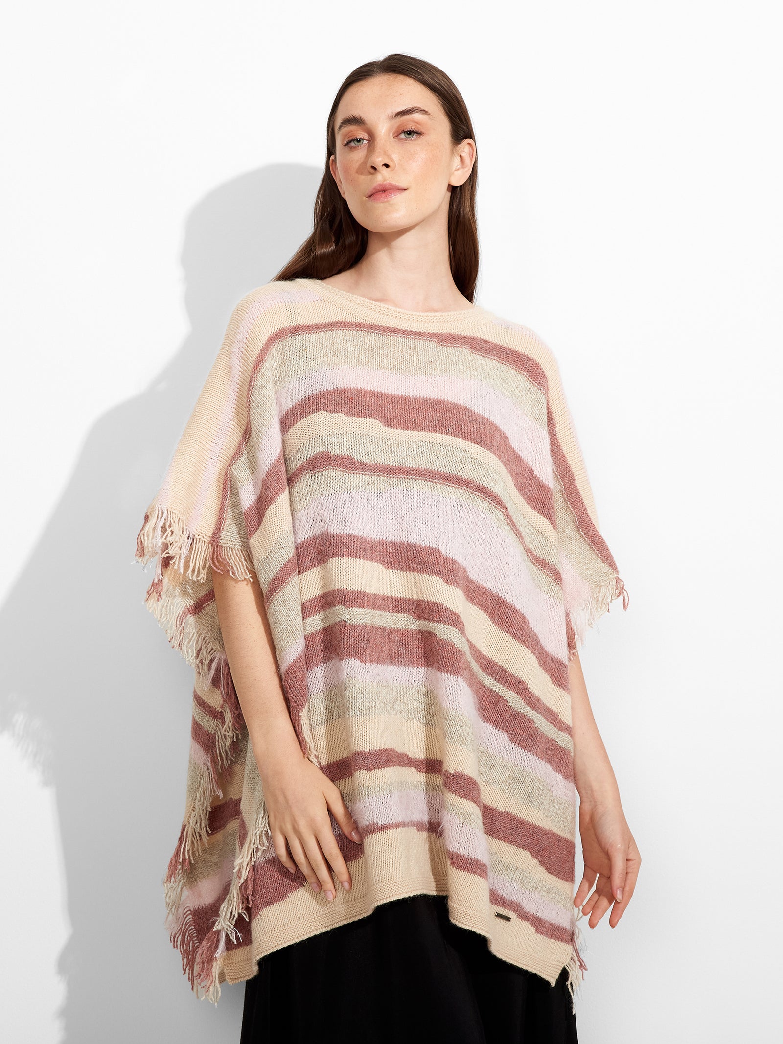 Zegovia Poncho Bebé Alpaca Color Beige