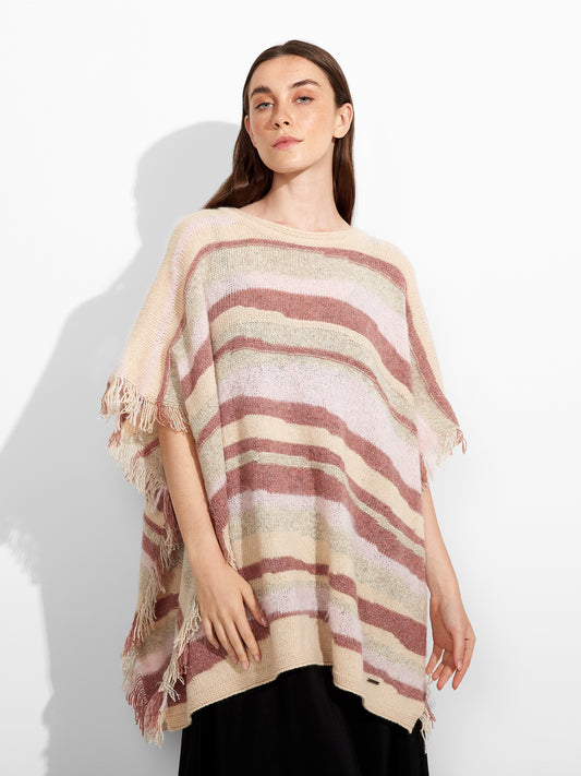Zegovia Poncho Baby Alpaca Color Beige