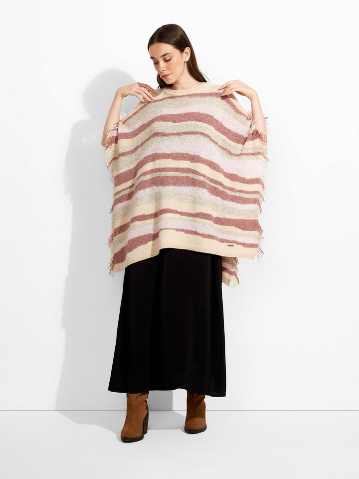 Zegovia Poncho Bebé Alpaca Color Beige
