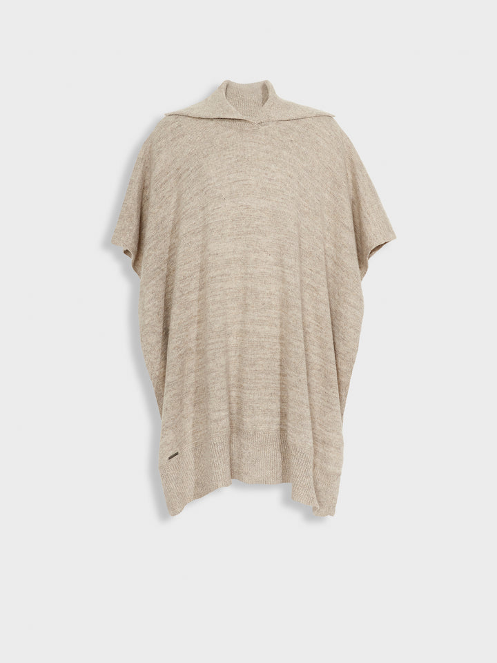 Zoila Poncho Baby Alpaca Color Beige