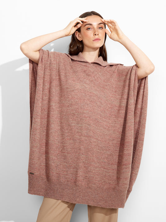 Zoila Poncho Baby Alpaca Color Pink