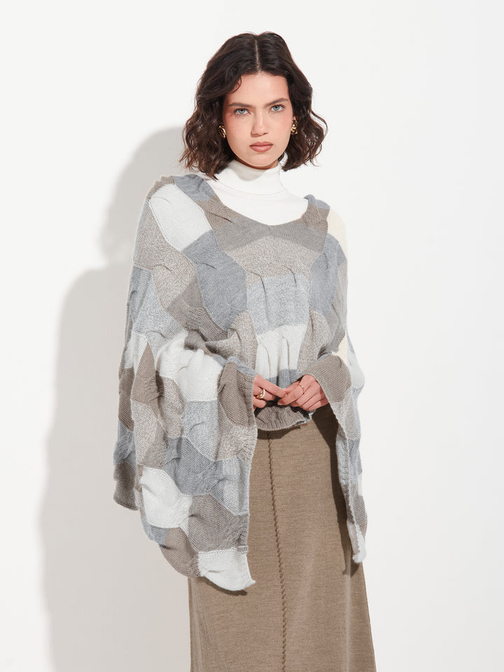 Borsalino Poncho Bebé Alpaca Multicolor