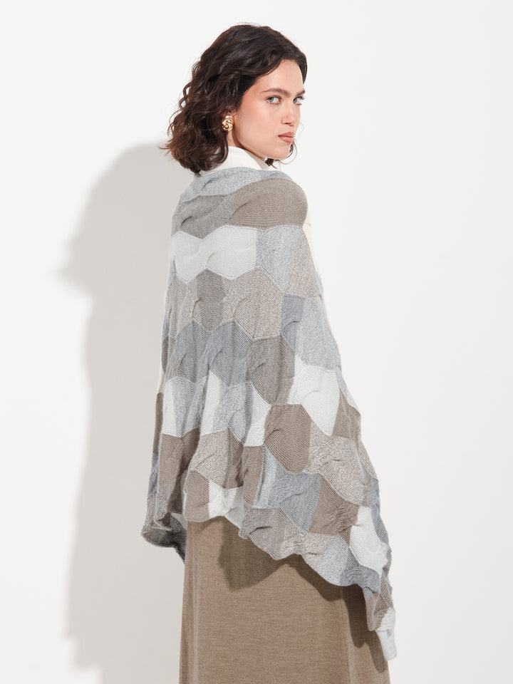 Borsalino Poncho Bebé Alpaca Multicolor