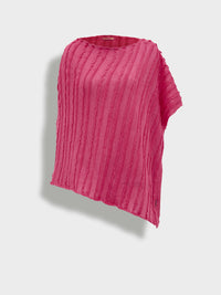 Poncho Zarina de alpaca bebé color fucsia