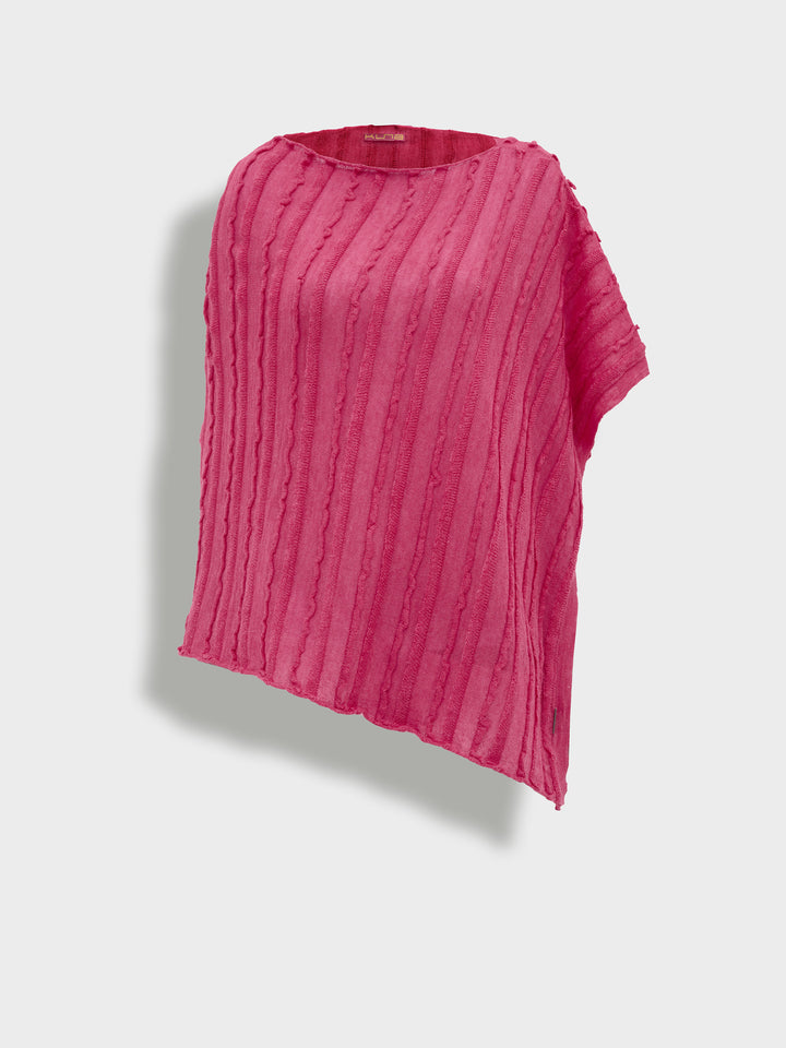 Poncho Zarina de alpaca bebé color fucsia