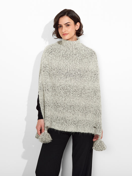 Zpazio Poncho Suri Alpaca Color Grey