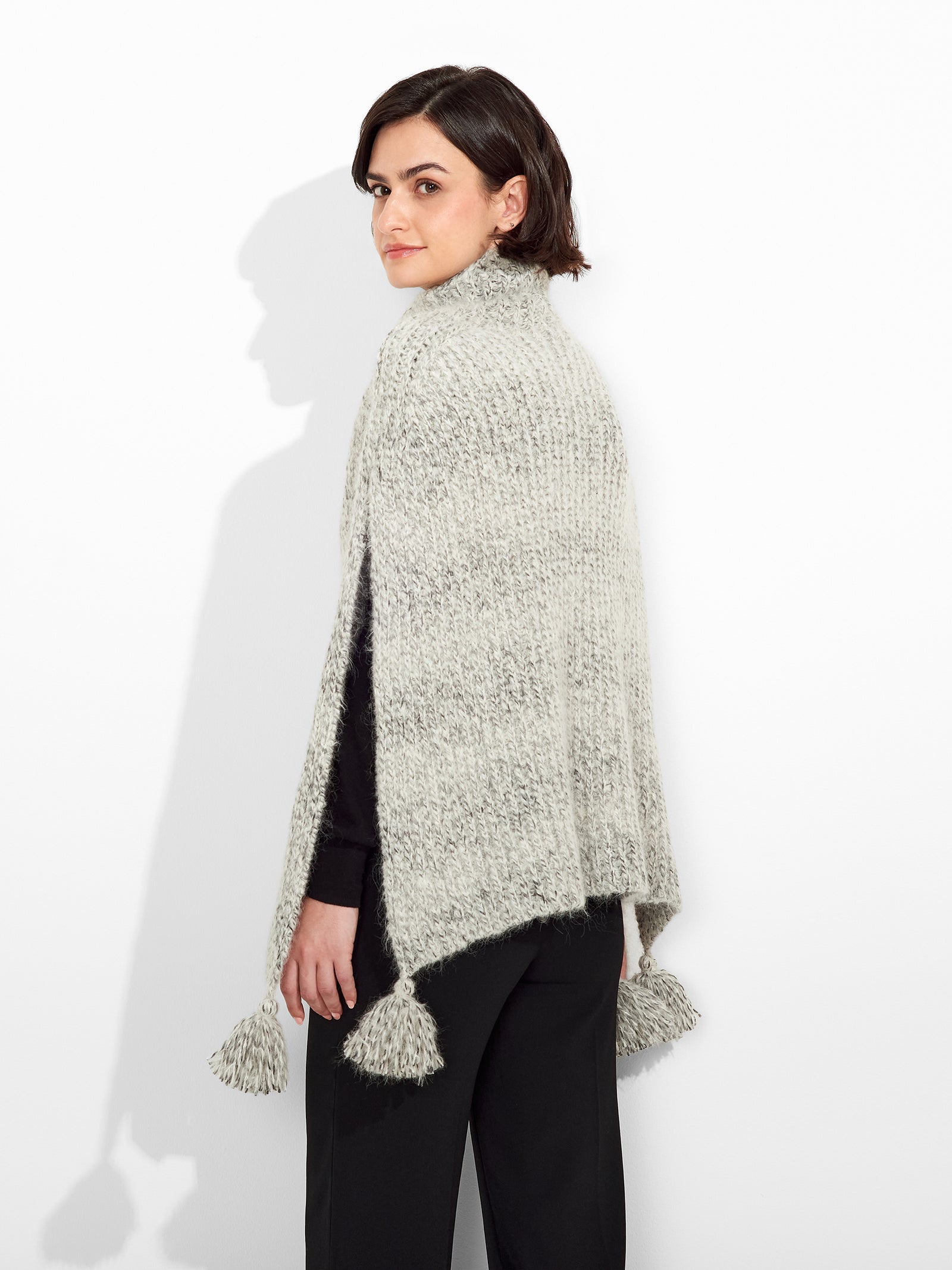 Zpazio Poncho Suri Alpaca Color Grey