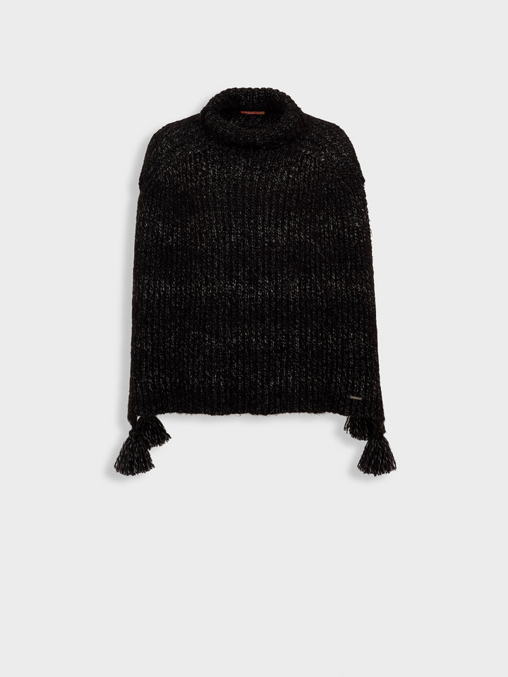 Zpazio Poncho Suri Alpaca Color Negro