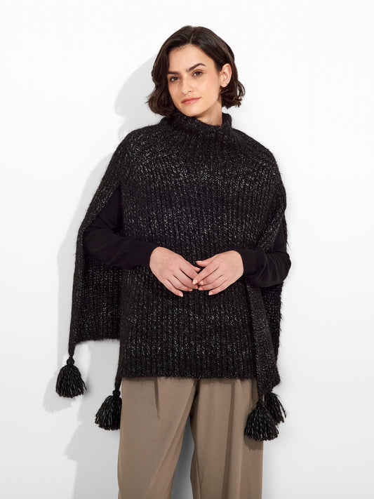 Zpazio Poncho Suri Alpaca Color Black