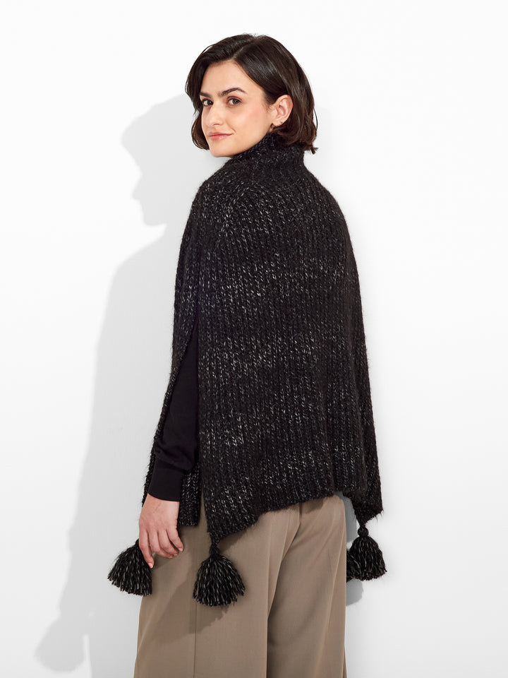 Zpazio Poncho Suri Alpaca Color Negro