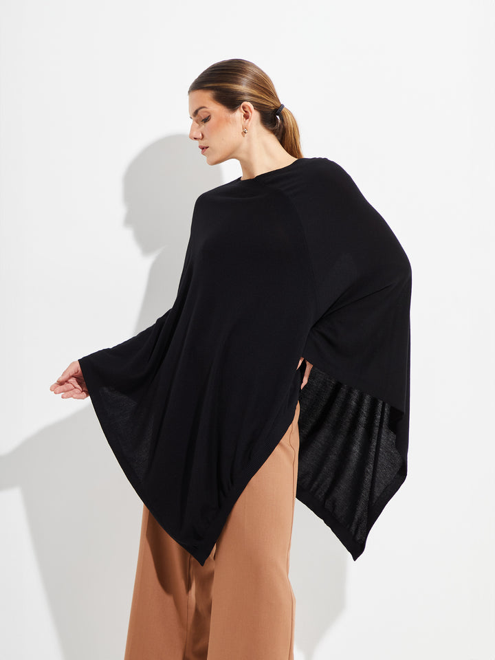 Beryl Poncho Vikuna Color Black