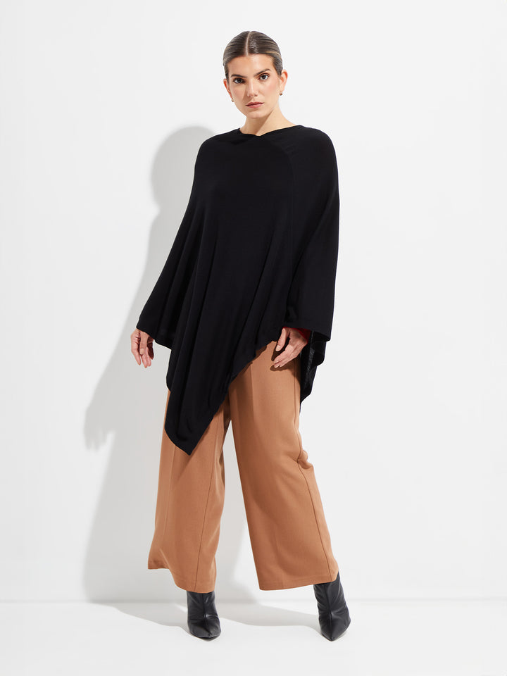 Beryl Poncho Vikuna Color Black