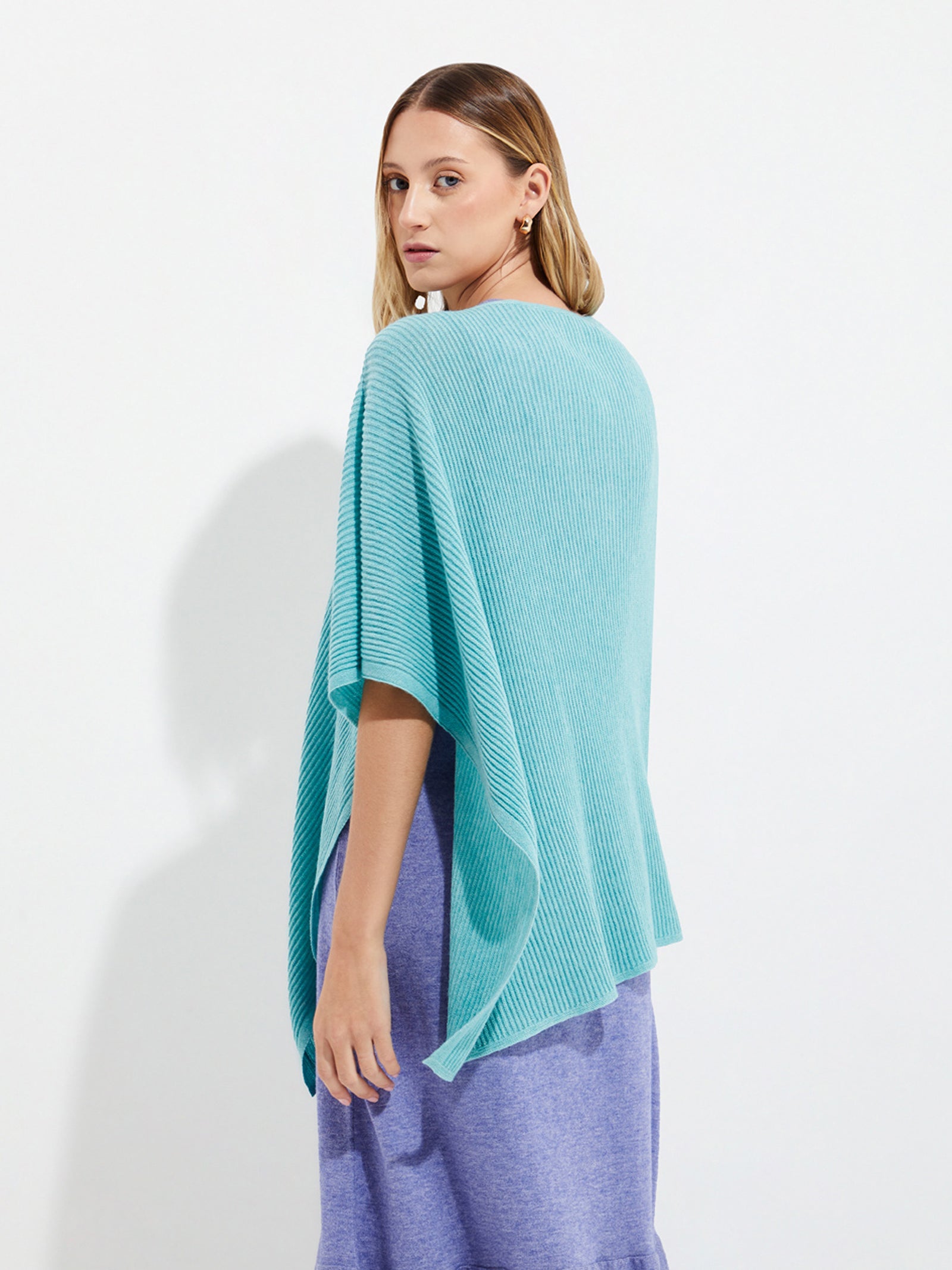 Ypanema Poncho Cotton Color Turquoise