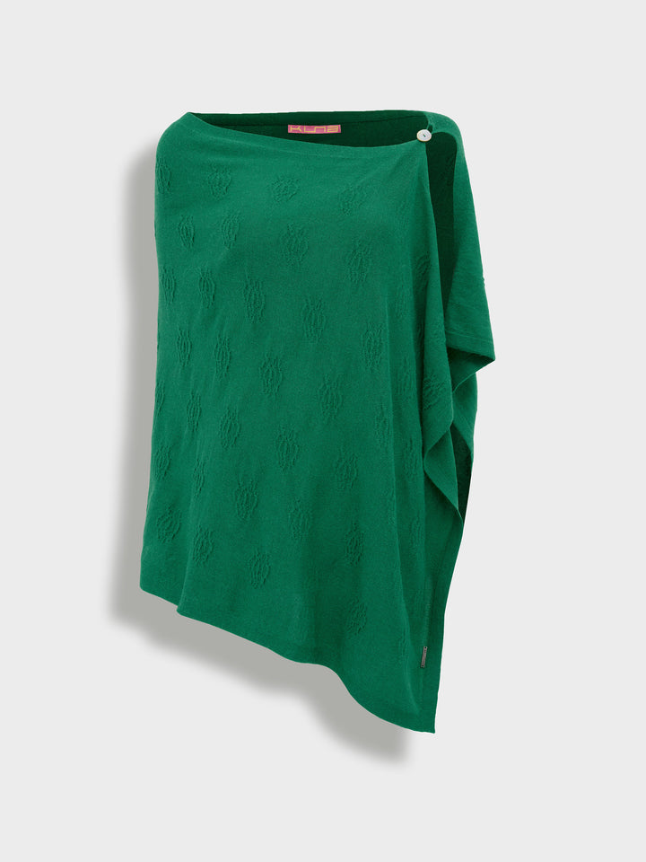 Poncho Zabeth Algodón Color Verde