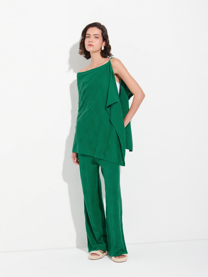 Poncho Zabeth Algodón Color Verde