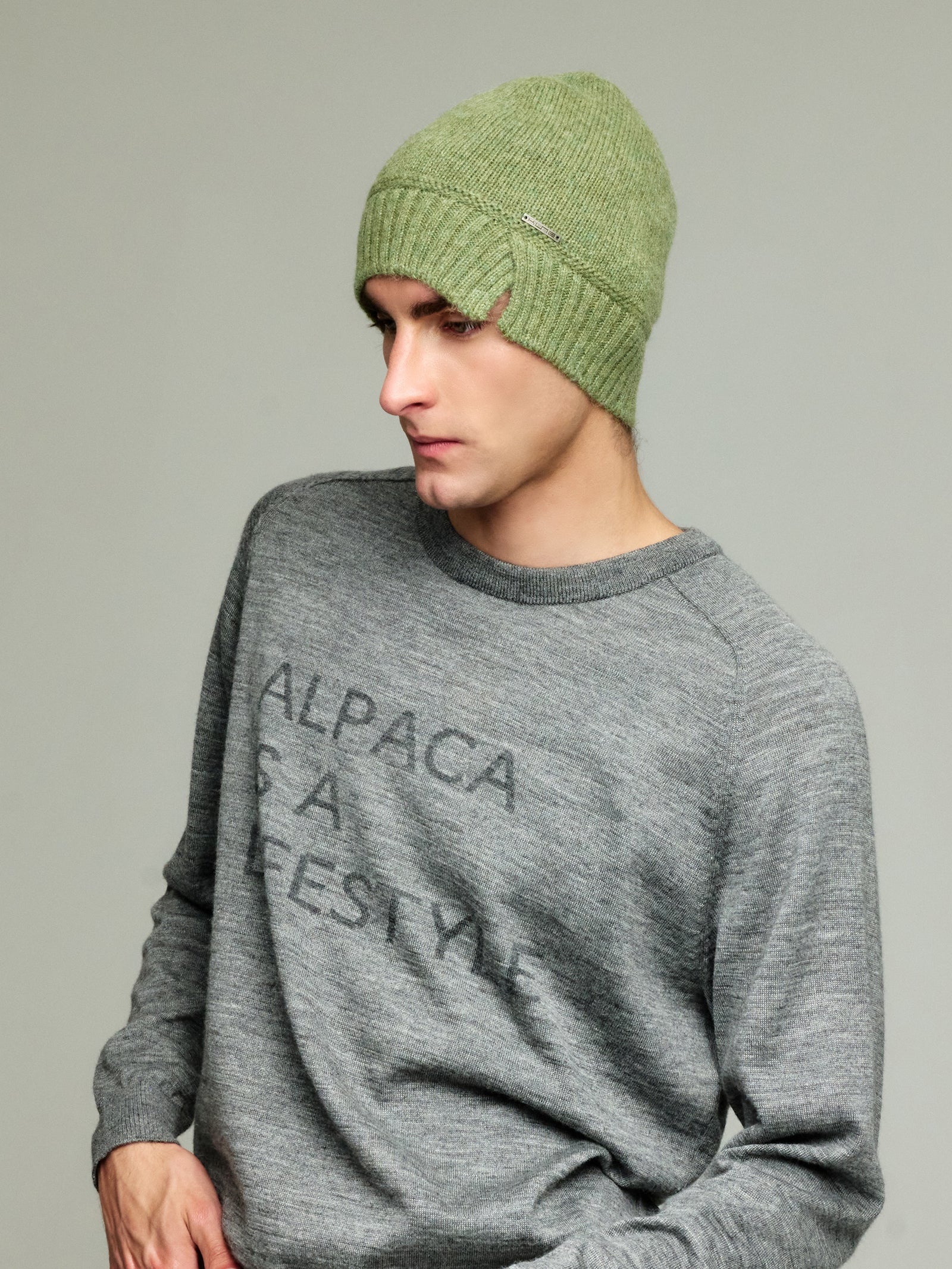 Gorro Yrma Baby Alpaca Color Verde