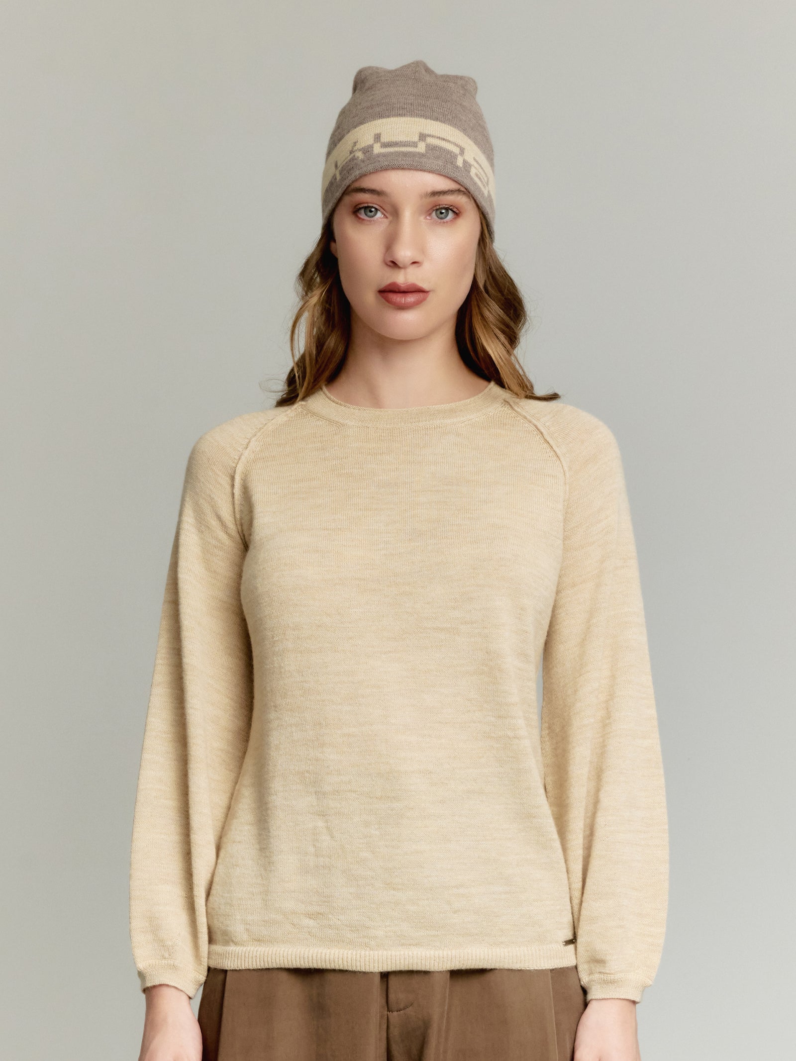 Yari Hat Baby Alpaca Color Beige