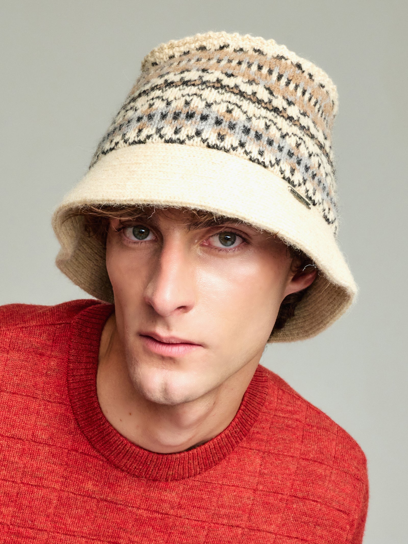 Sombrero de cubo Yoke Baby Alpaca Color Beige