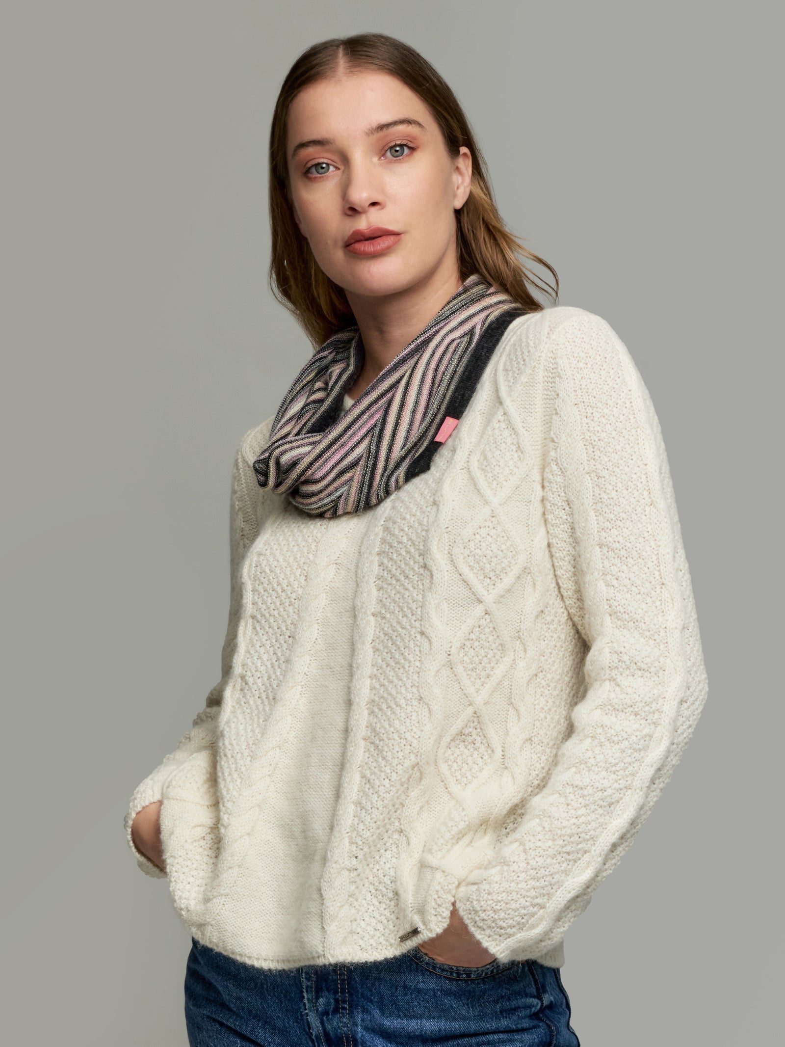 Yanis Scarf Baby Alpaca Color Pink