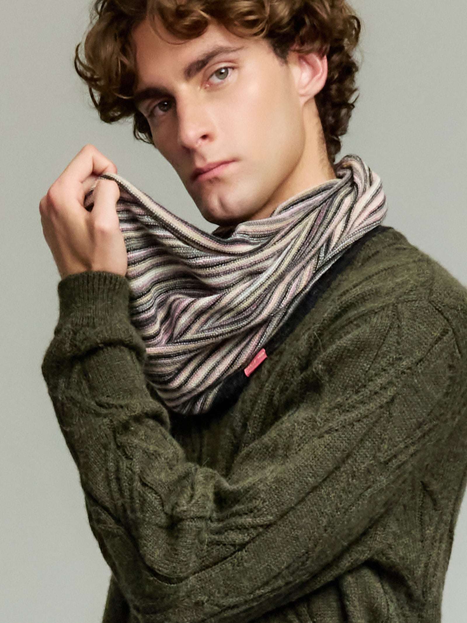 Yanis Scarf Baby Alpaca Color Pink