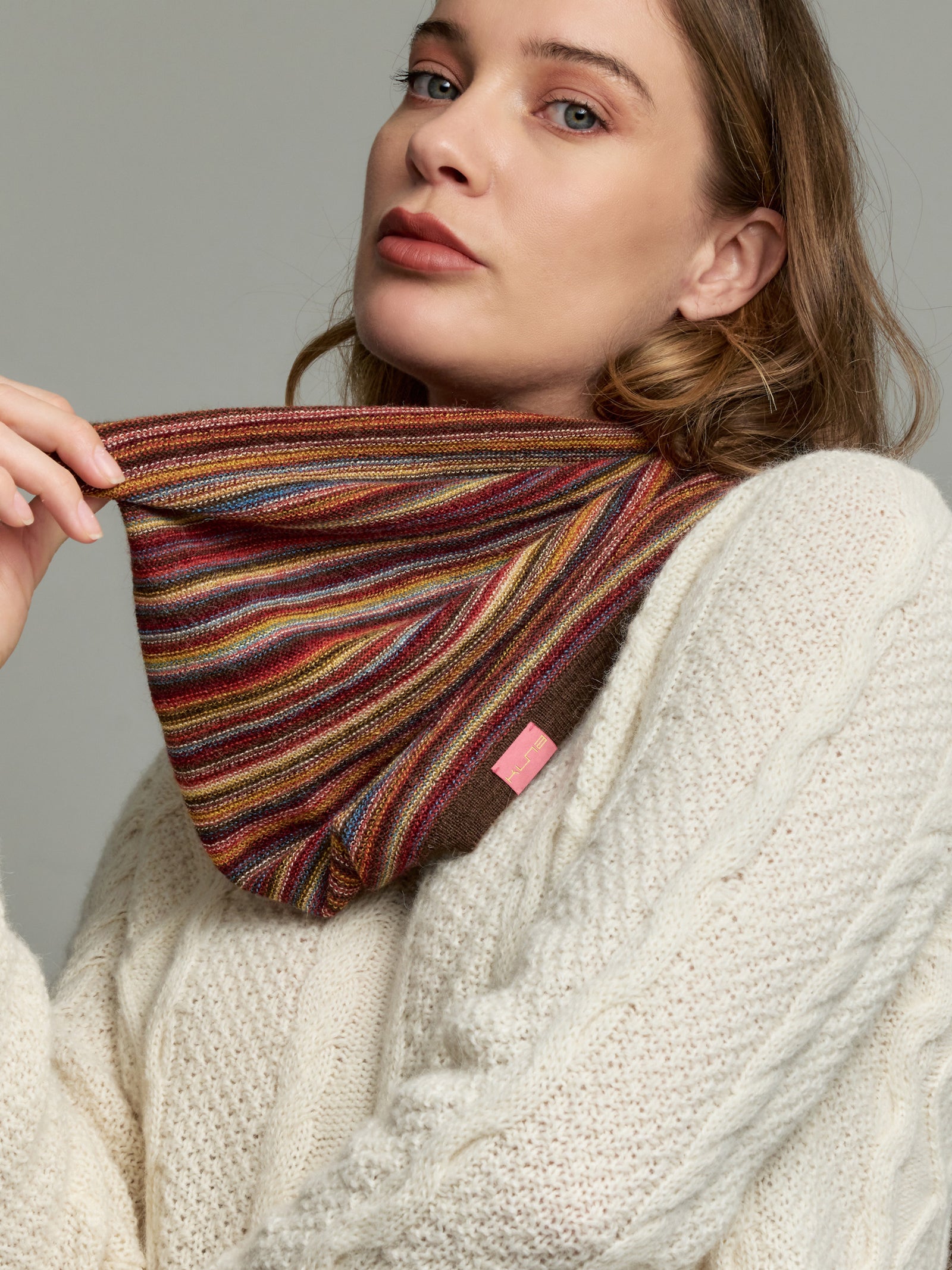 Yanis Scarf Baby Alpaca Color Brown