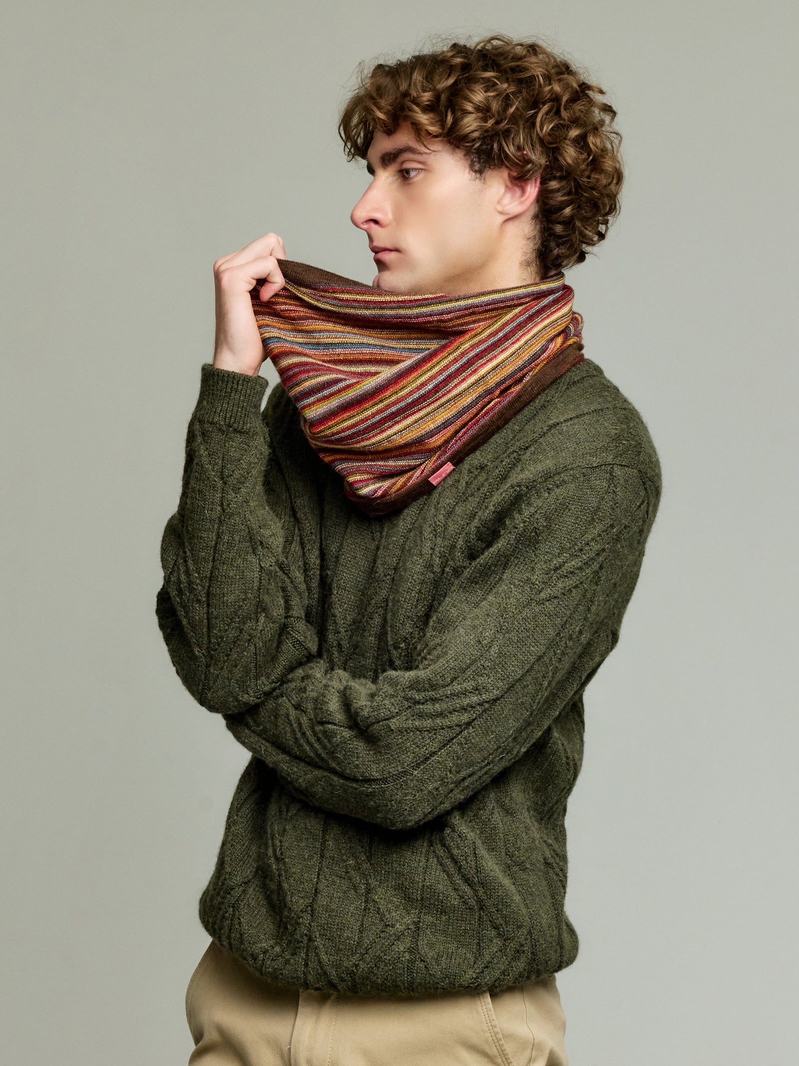 Yanis Scarf Baby Alpaca Color Brown