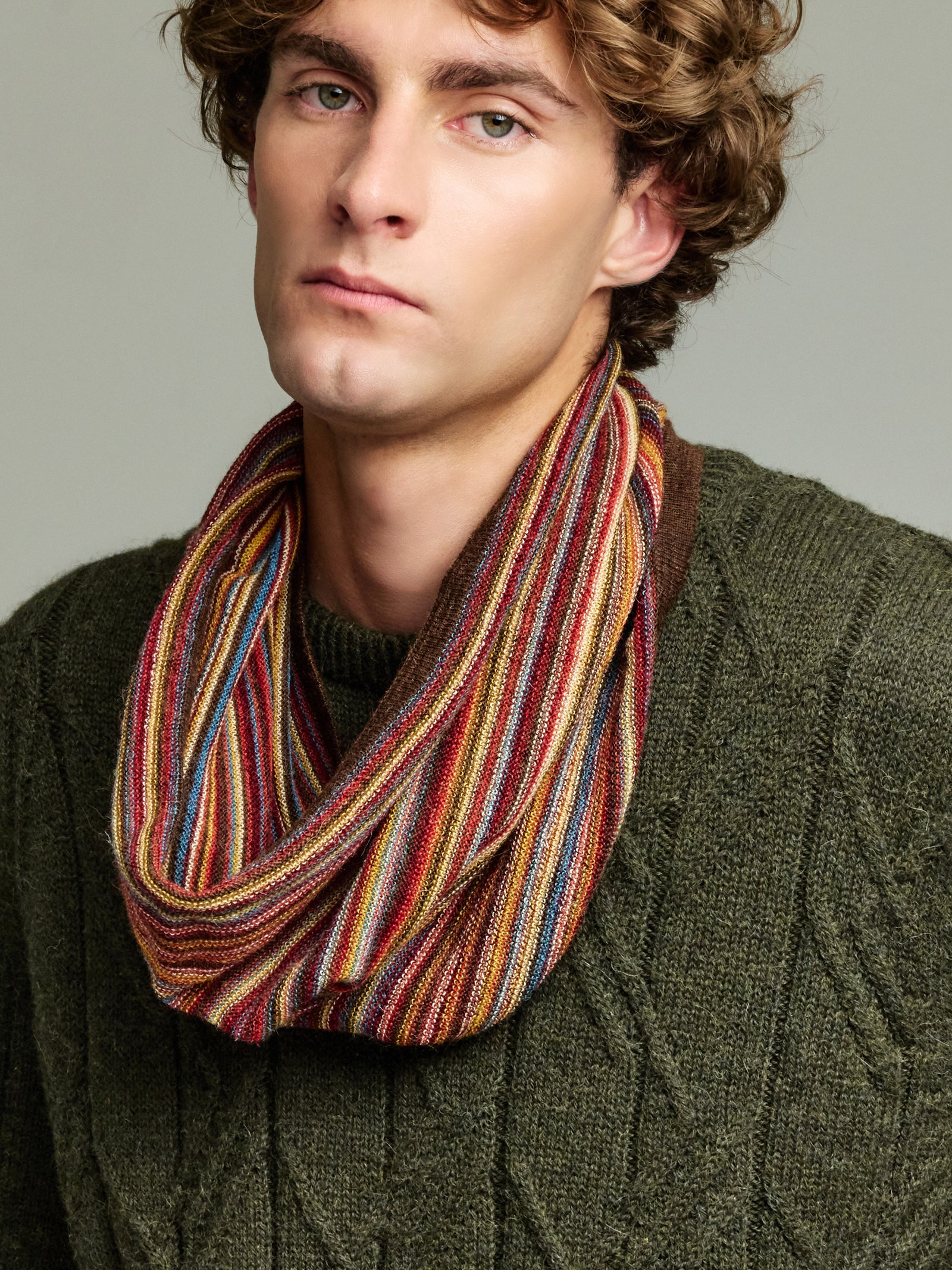 Yanis Scarf Baby Alpaca Color Brown