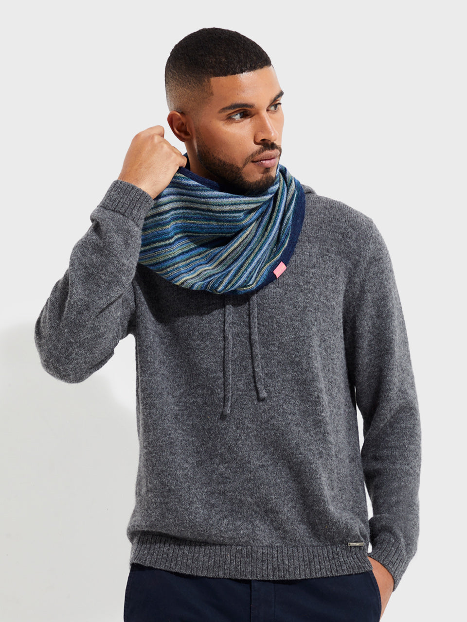 Yanis Bufanda Baby Alpaca Color azul