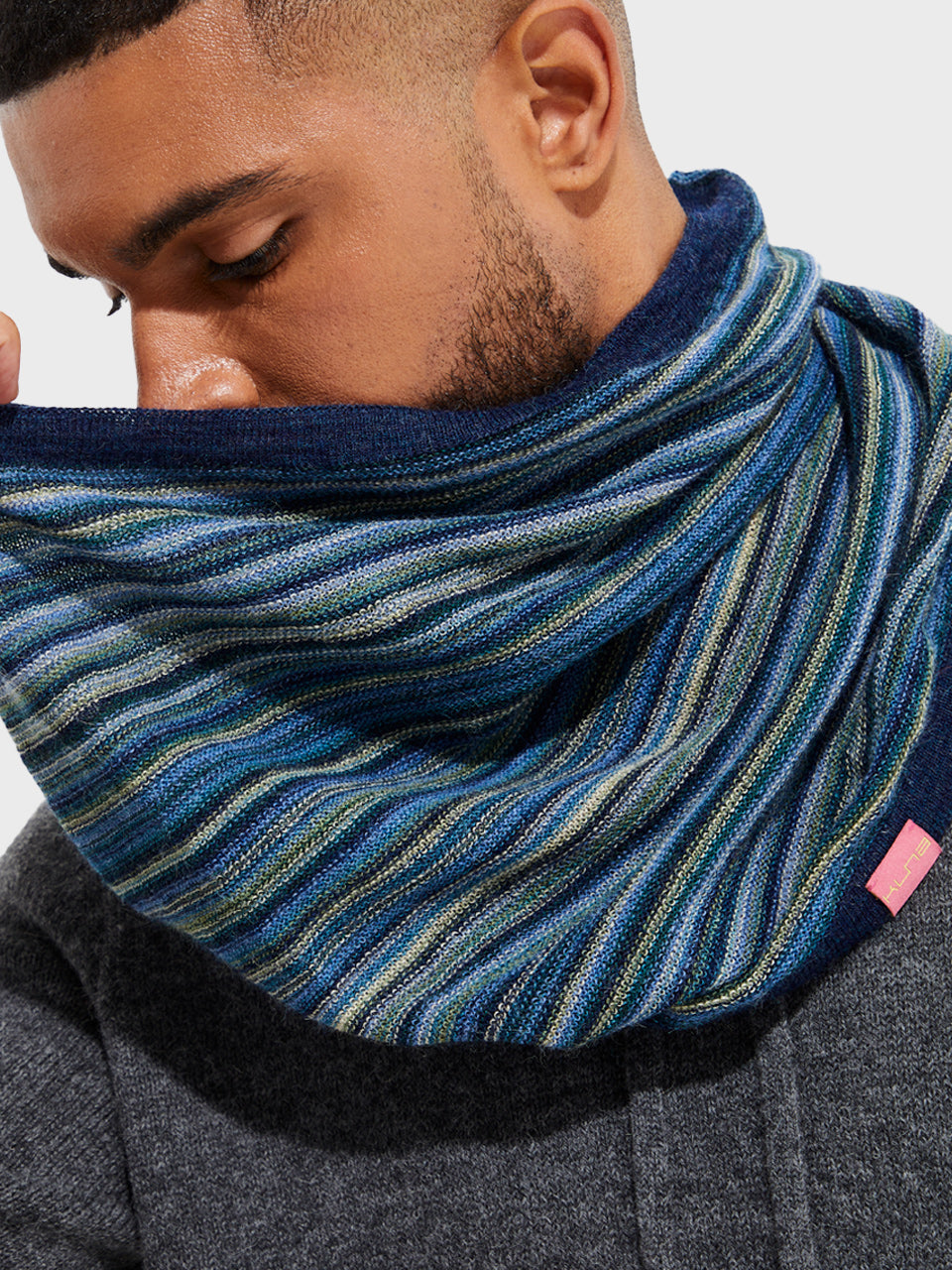 Yanis Bufanda Baby Alpaca Color azul