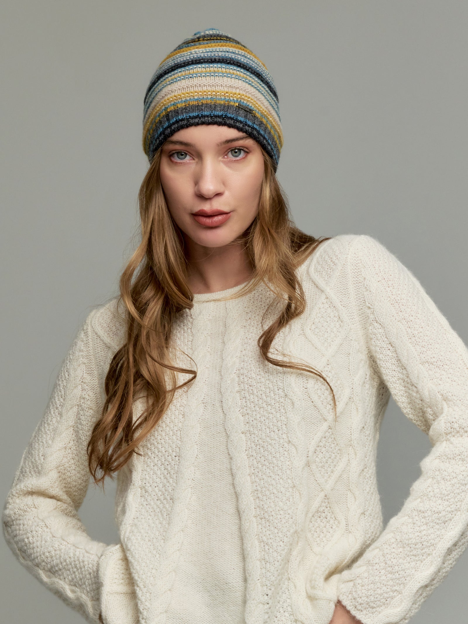 Yavoy Hat Baby Alpaca Color Grey