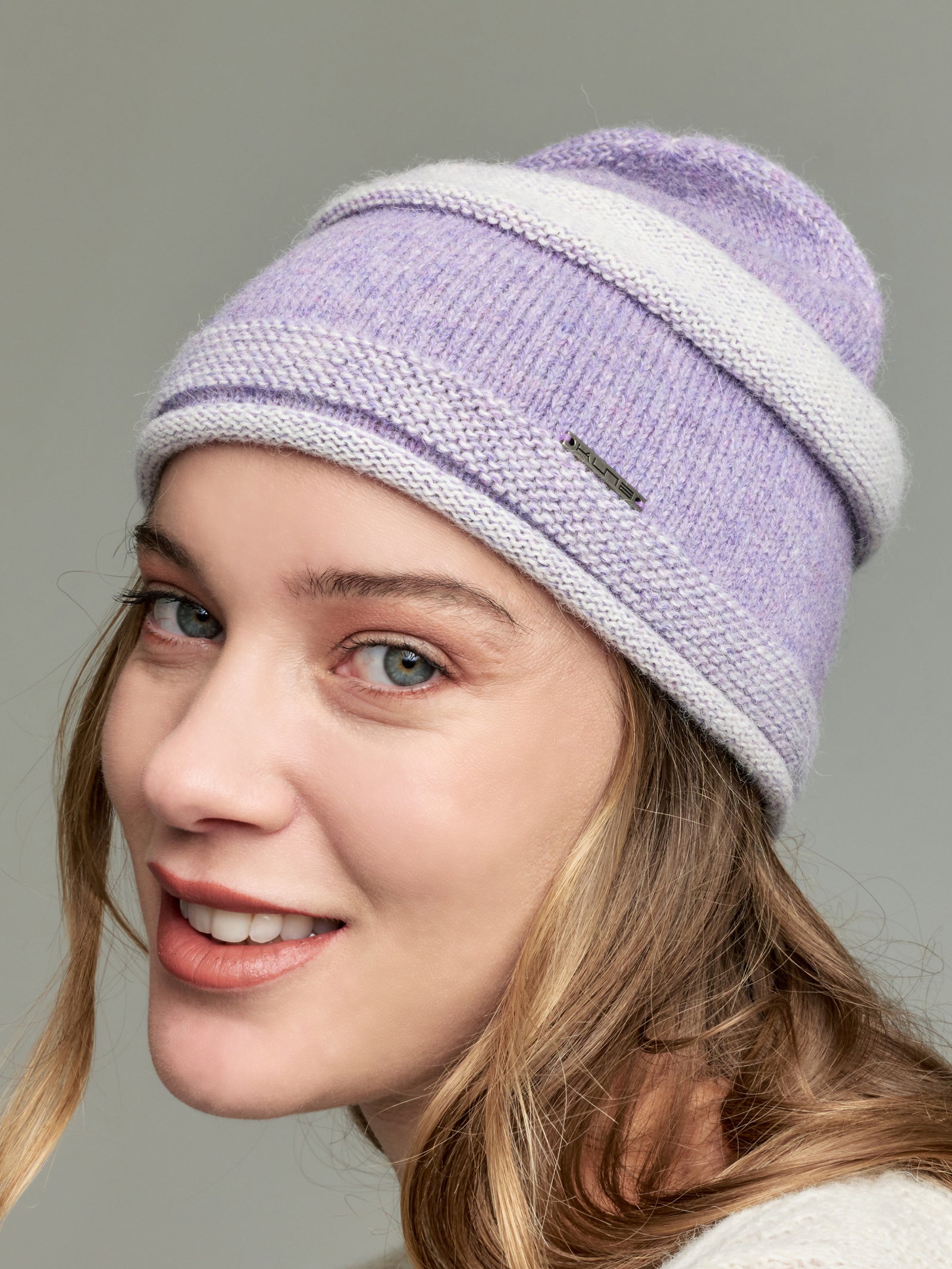 Ydris Hat Baby Alpaca Color Purple