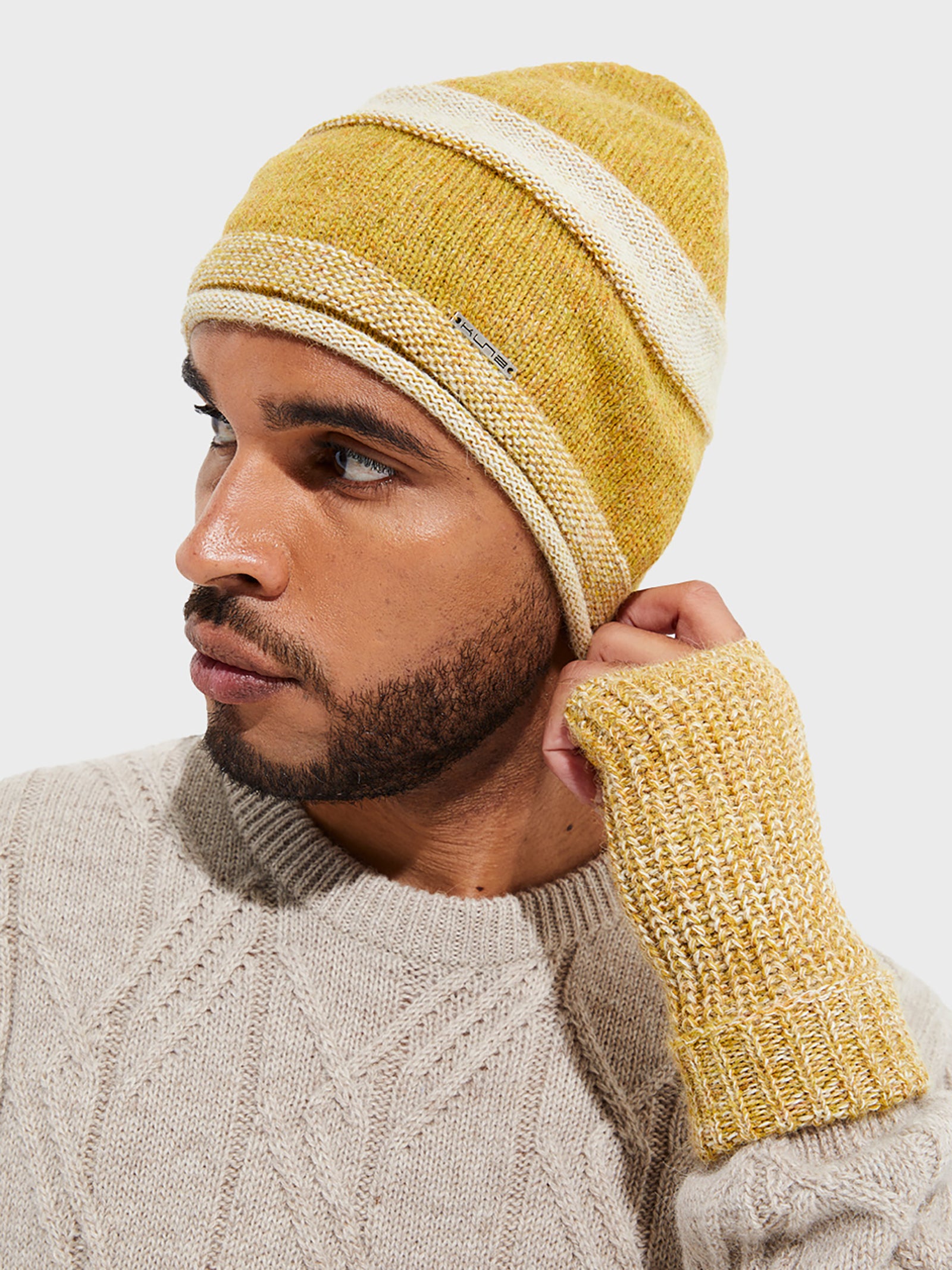 Ydris Hat Baby Alpaca Color Yellow