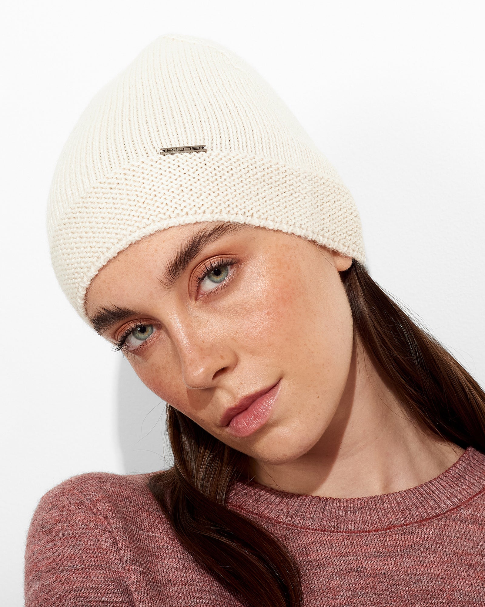 Zafiro Gorro Baby Alpaca Color Crudo