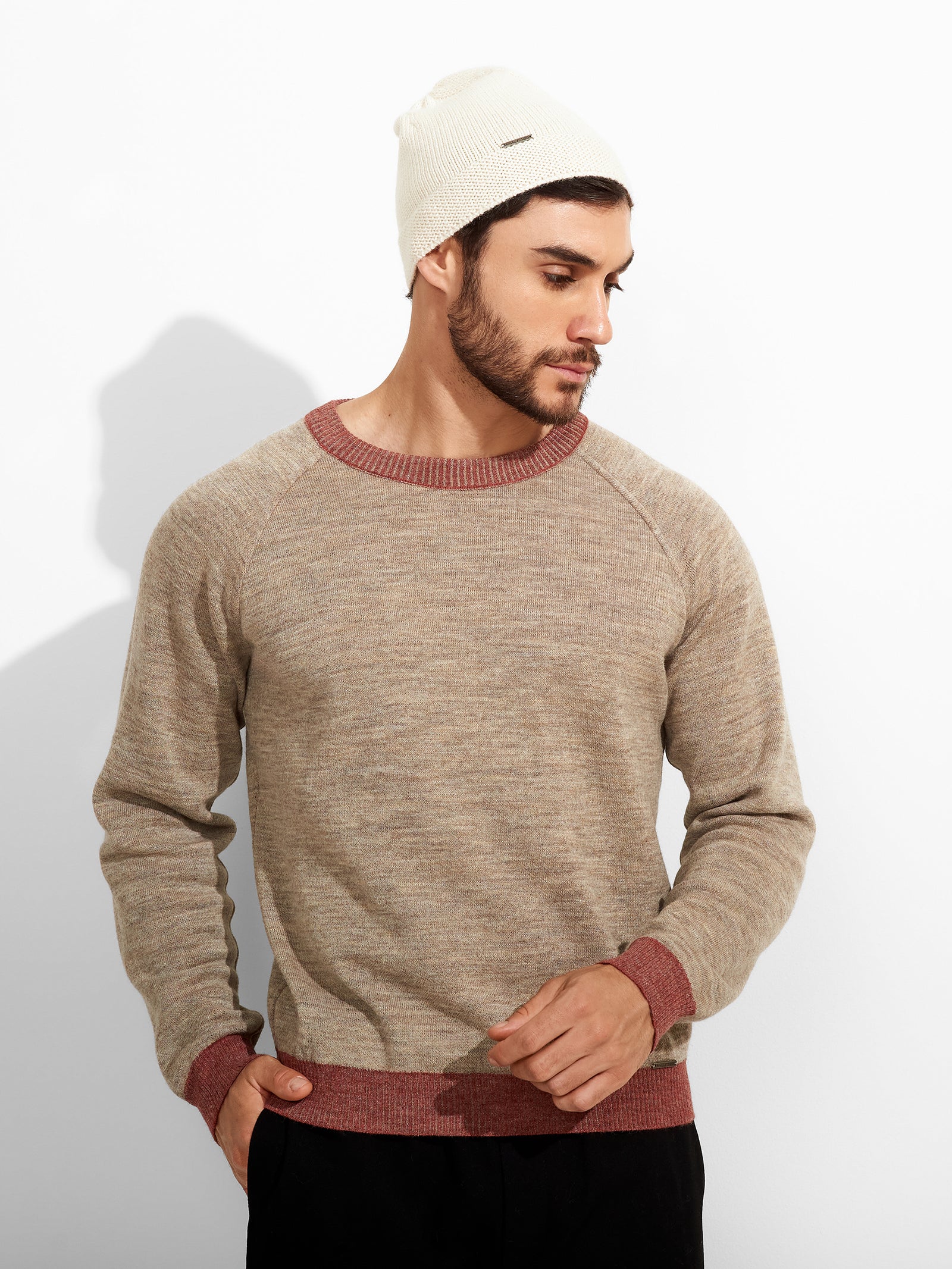 Zafiro Gorro Baby Alpaca Color Crudo