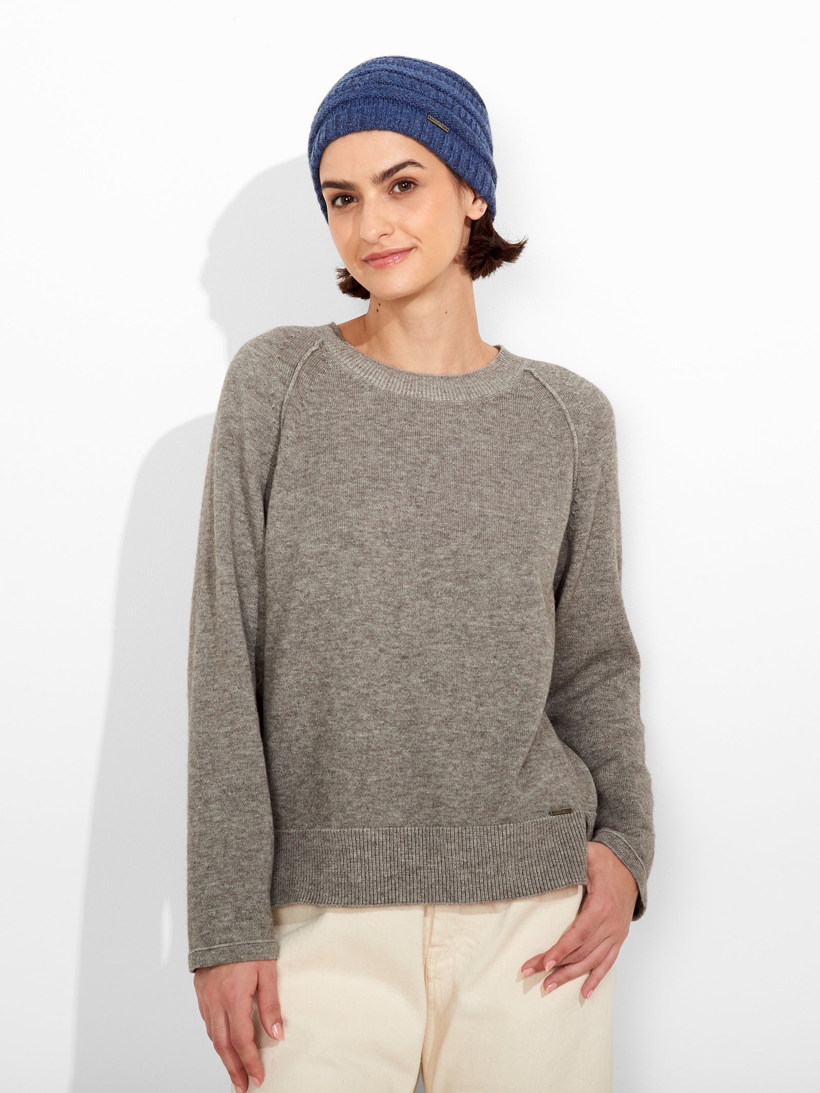 Zada Hat Baby Alpaca Color Blue