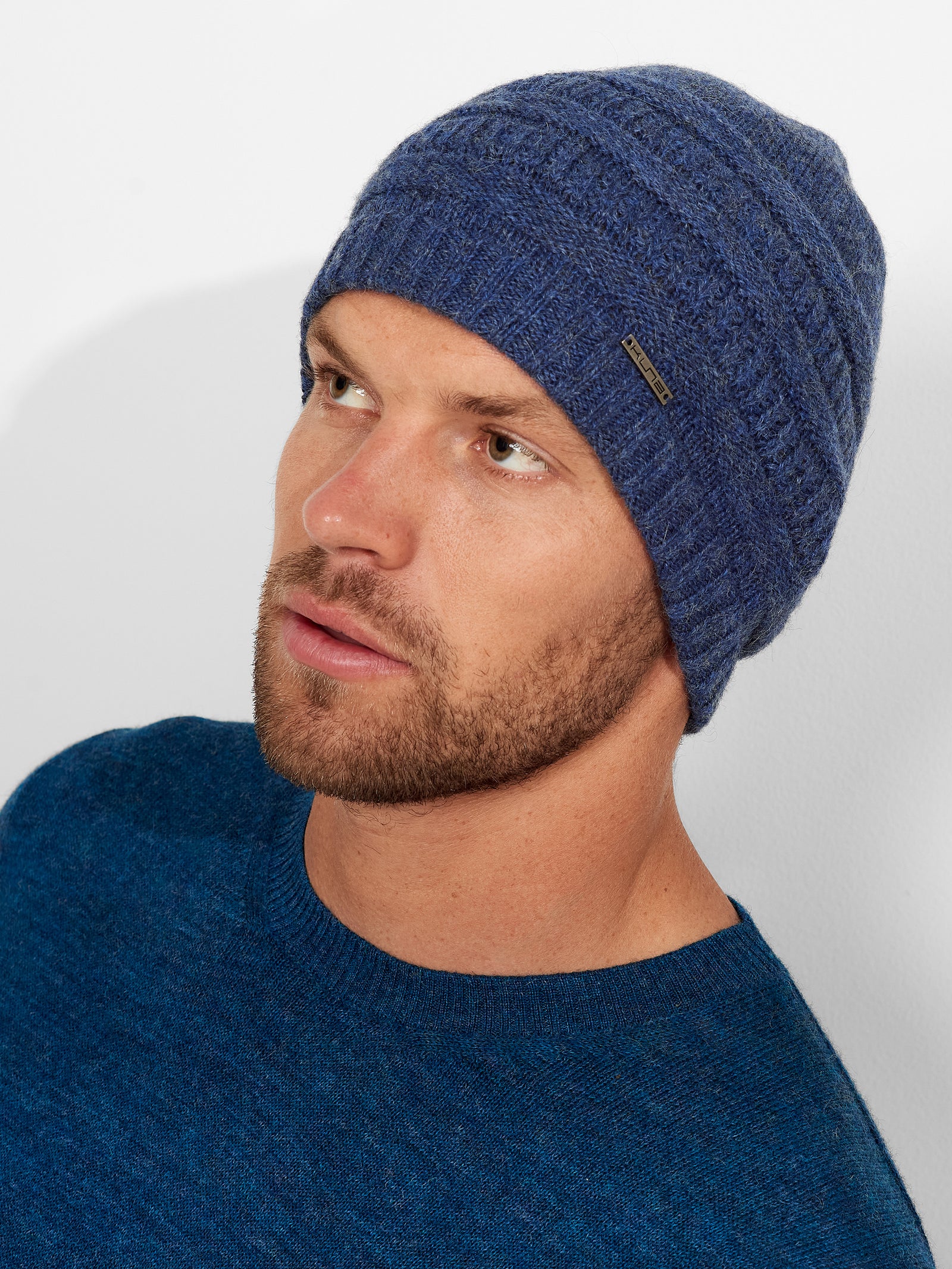 Zada Hat Baby Alpaca Color Blue