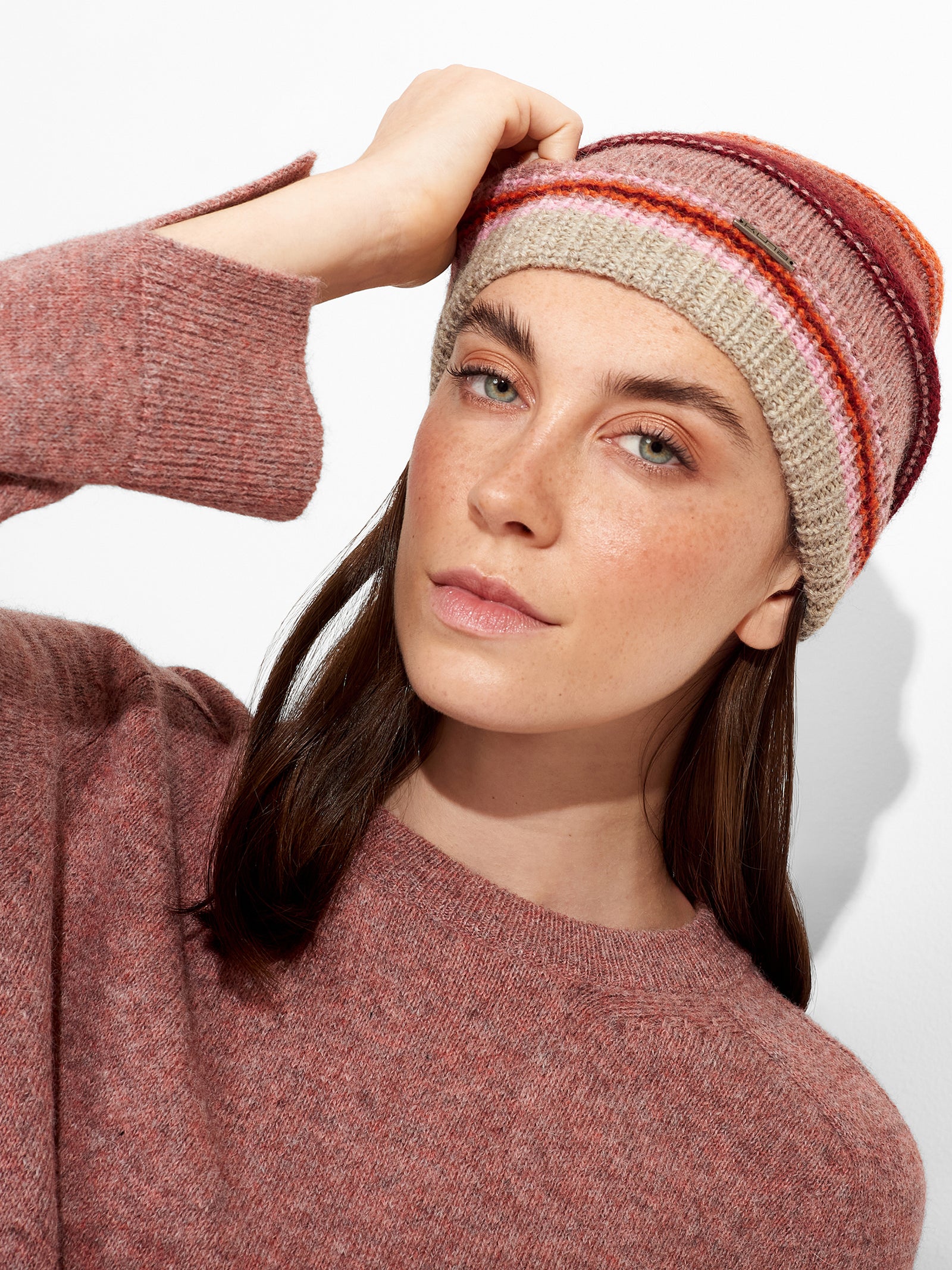 Zanni Hat Baby Alpaca Color Pink