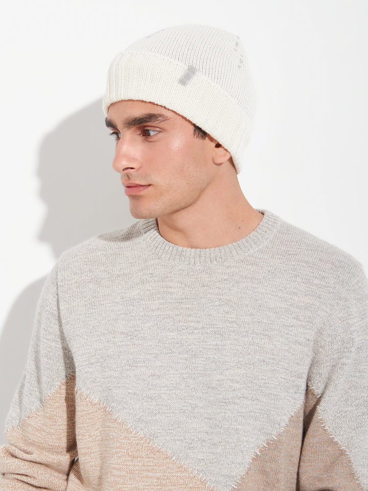Beanie Hat Baby Alpaca Color Beige